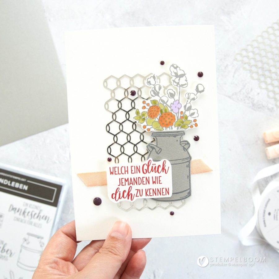 Karte mit "Landleben" von Stampin' Up! #stempelboom #cas #cleanandsimpel #card #cardmaking #stampin #stempeln #diy #selbstgemacht #handmade