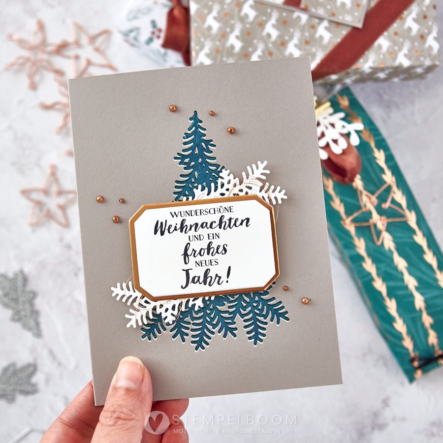 Weihnachts-Geschenke + Weihnachtskarte in passenden Farben - mit der Produktreihe "Weihnachtszeit"